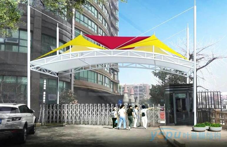 大门口膜结构,学校大门膜结构-叶普膜结构